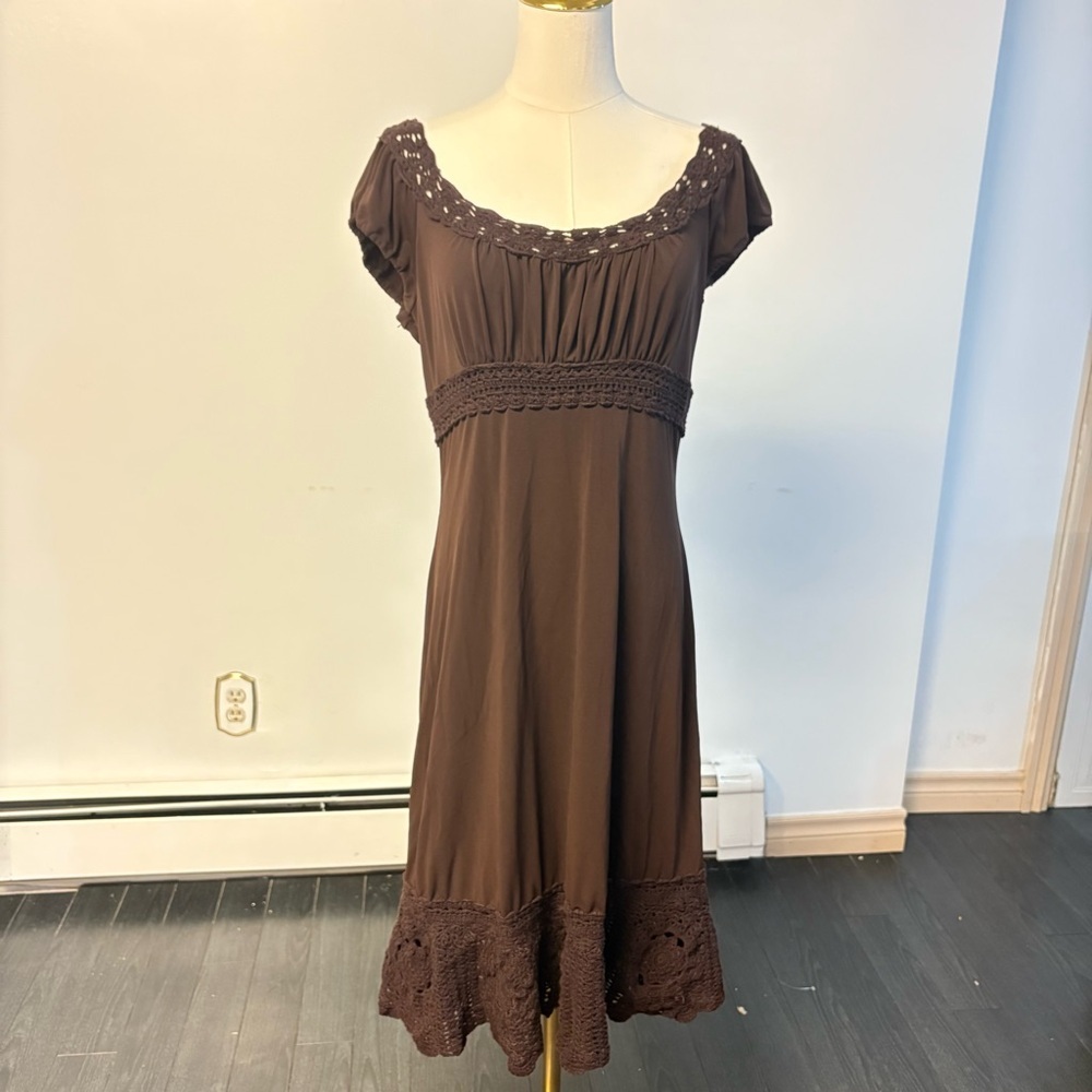 BCBGMaxAzria Elegant Brown Women's Dress